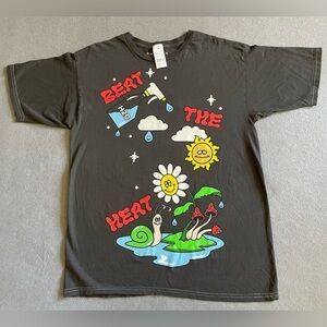 PacSun “Beat the Heat Stay Cool” Men’s T-Shirt Black Size Large
